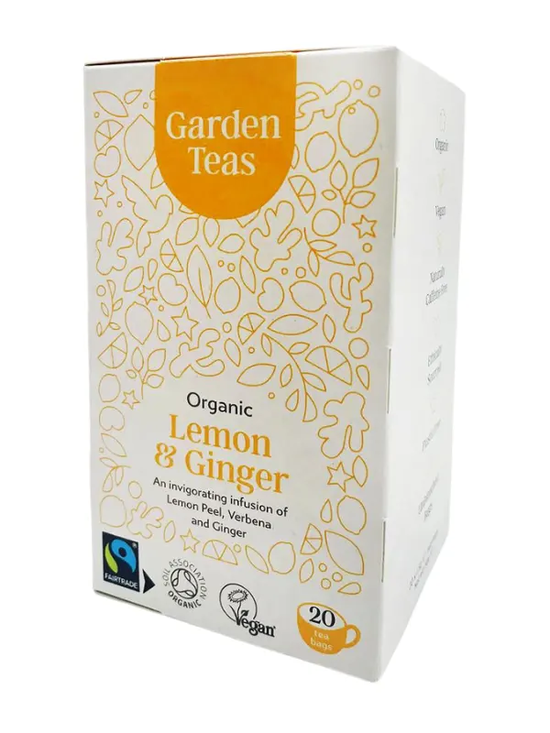 Organic Lemon and Ginger 20 Bags (Garden Teas)