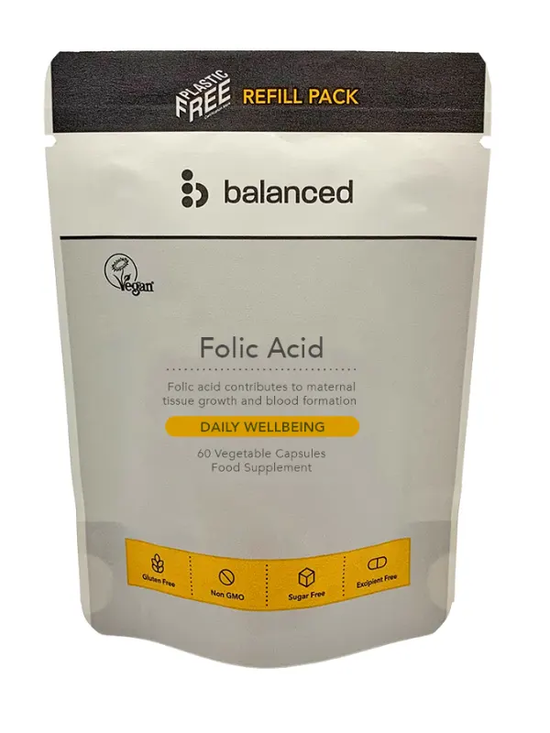 Folic Acid Refill Pouch 60 Capsules (Balanced)
