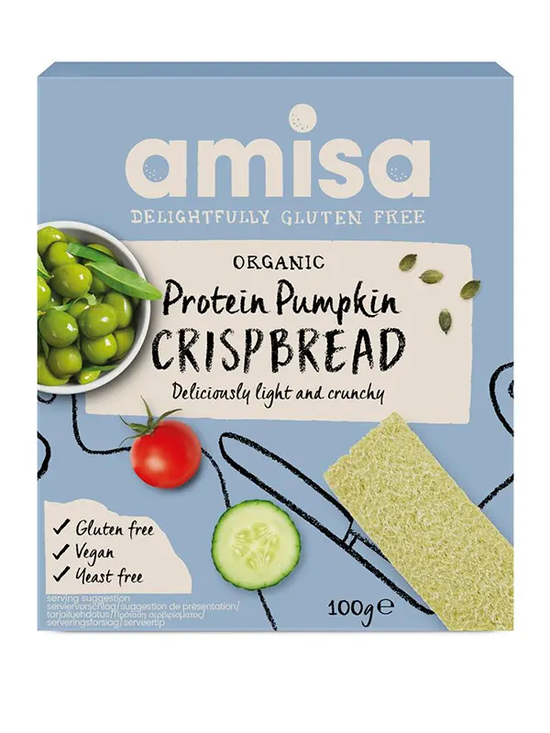 Organic Protein Pumpkin Crispbread 100g (Amisa)