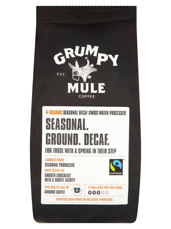 Decaf Swiss Water Ground Coffee, Organic 227g (Grumpy Mule)