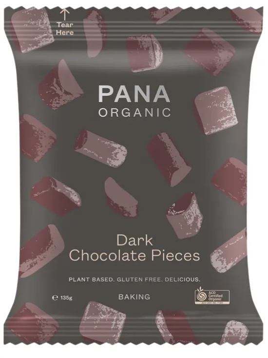Organic Dark Chocolate Baking Pieces 135g (Pana Chocolate)