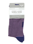 Narrow Stripe Socks Size 4-7 (1 Pair) (Bamboo Clothing)