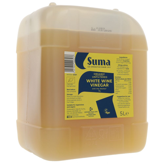 Organic White Wine Vinegar 5L (Suma) Healthy Supplies