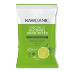 Organic Alcohol Hand Wipes 25 Wipes (Rawganic)