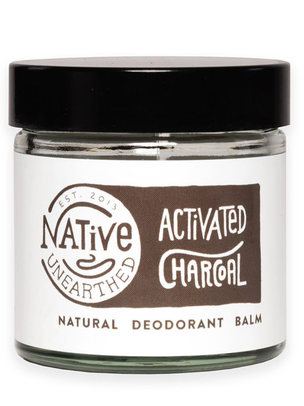 Activated Charcoal Natural Deodorant Balm 60ml (Native Unearthed)