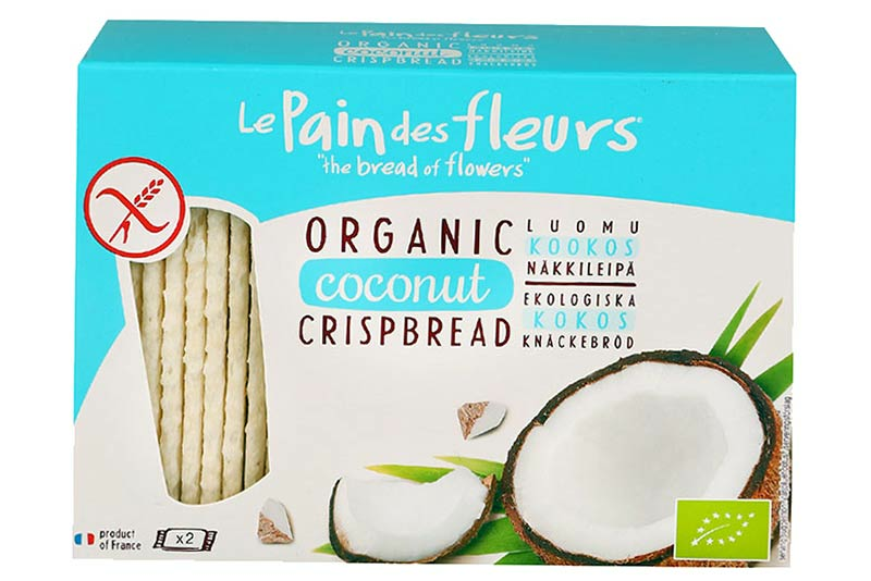 Gluten-Free Coconut Crispbread 125g, Organic (Le Pain des Fleurs)