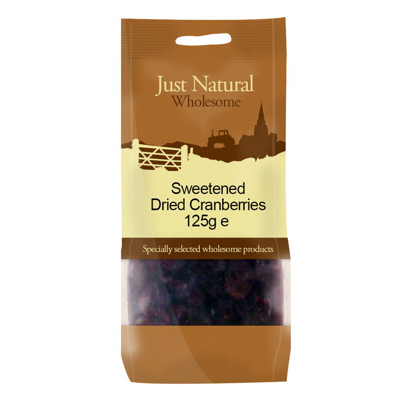 Sweetened Dried Cranberries 125g (Just Natural Wholesome)
