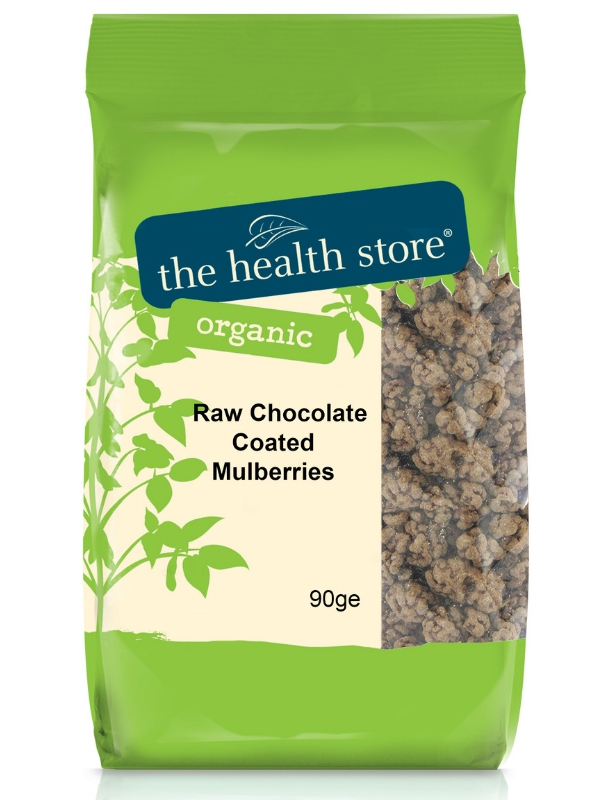 Raw Chocolate Coated Mulberries, Organic 90g (THS)