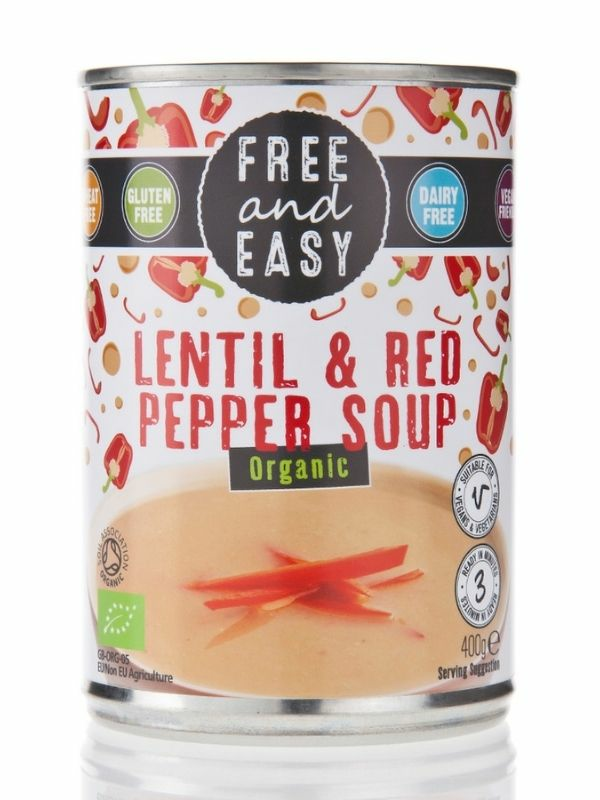 Organic Lentil & Red Pepper Soup 400g (Free & Easy)