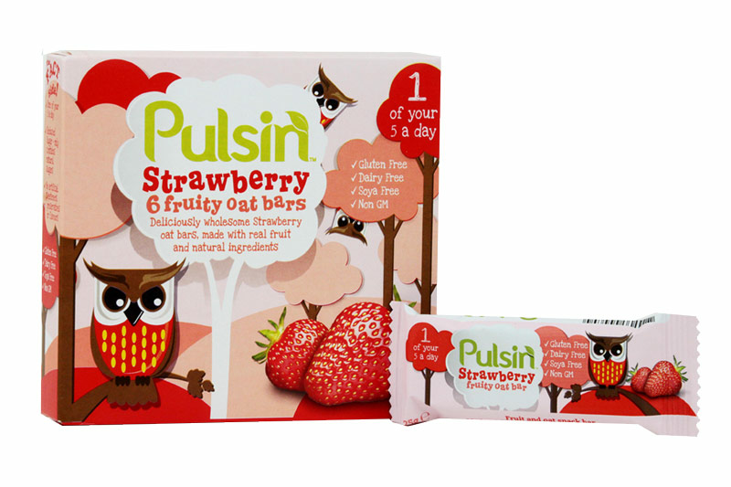 Strawberry Fruity Oat Bars [6 x 25g] (Pulsin')