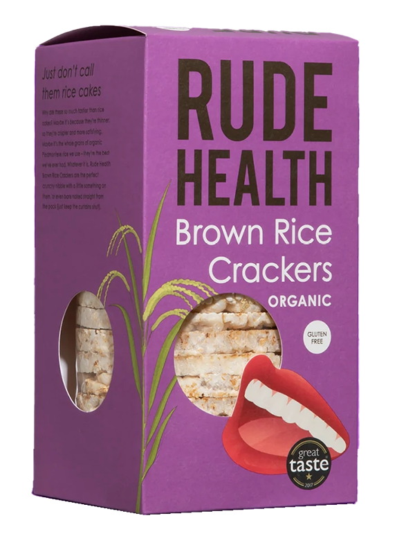 Brown Rice Crackers, Organic 130g (Rude Health)