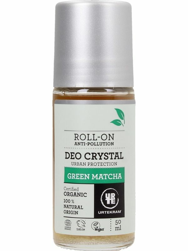 Green Matcha Crystal Deodorant Roll on, Organic 50ml (Urtekram