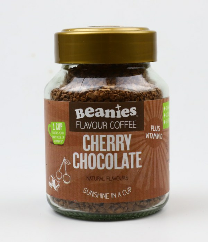 Chocolate and Cherry Coffee with added Vitamin D, 50g (Beanies Coffee)