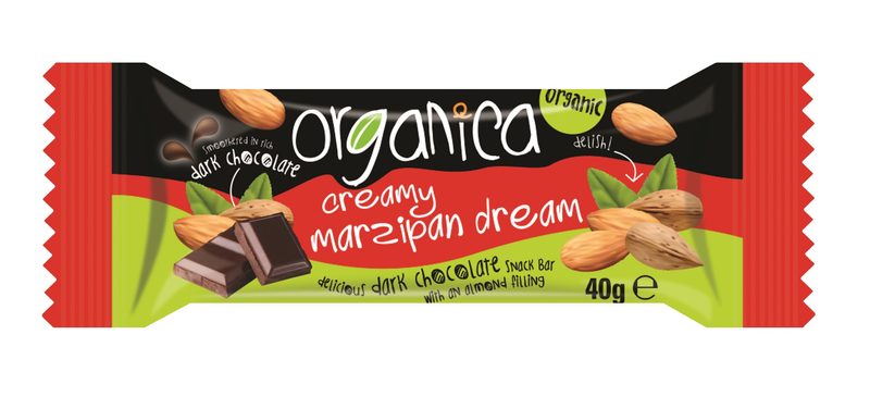 Creamy Marzipan Dream Dark Chocolate Bar, Organic 40g (Organica)
