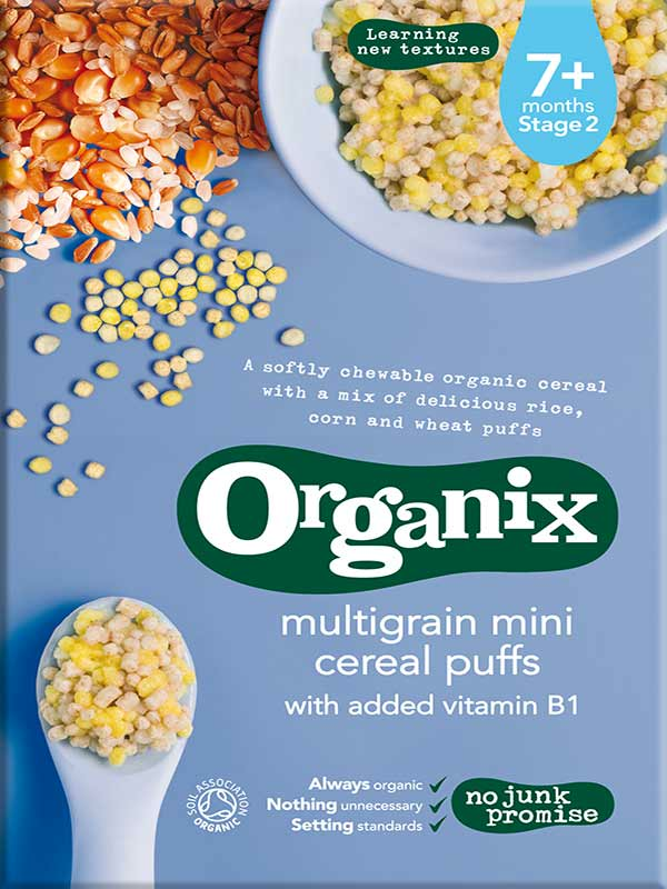Organix Multigrain Mini Puffs, Organic 90g (Organix)