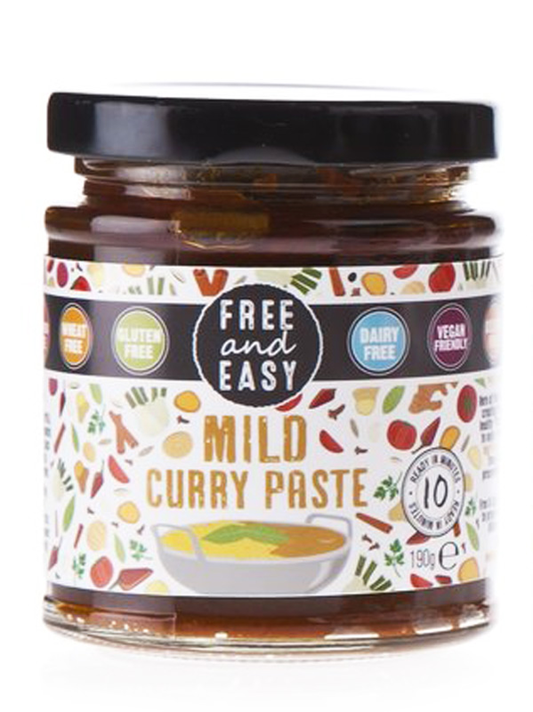 Mild Curry Paste, Gluten Free 198g (Free & Easy) Healthy Supplies