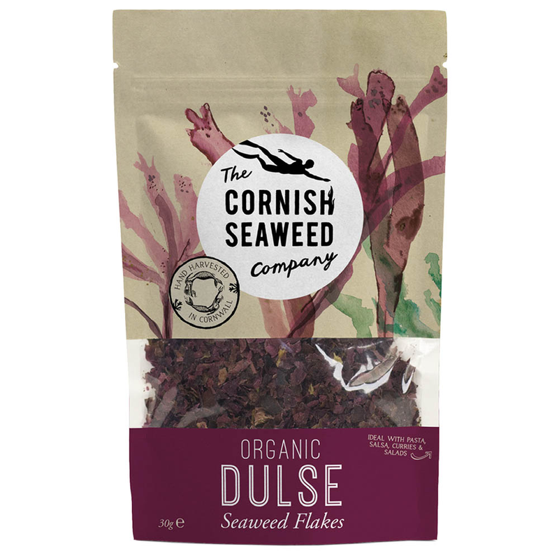 Flaked Dulse Flakes. 40g, Organic (The Cornish Seaweed Company)