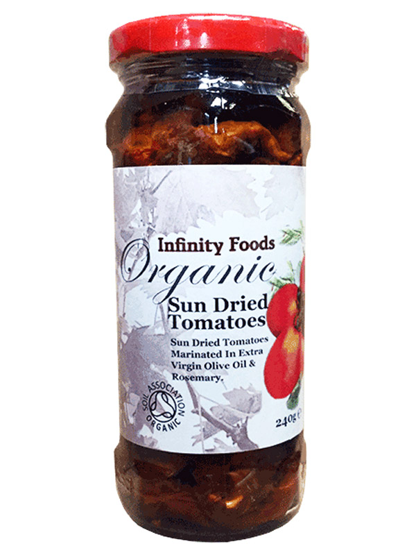 Sun Dried Tomatoes in Olive Oil, Organic 240g (Infinity Foods)