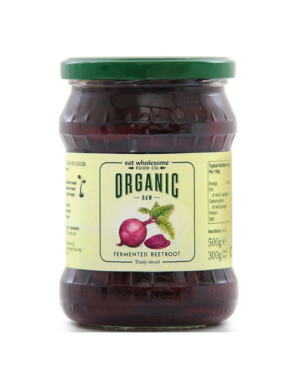 Raw Organic Fermented Sliced Beetroot 500g (Eat Wholesome)