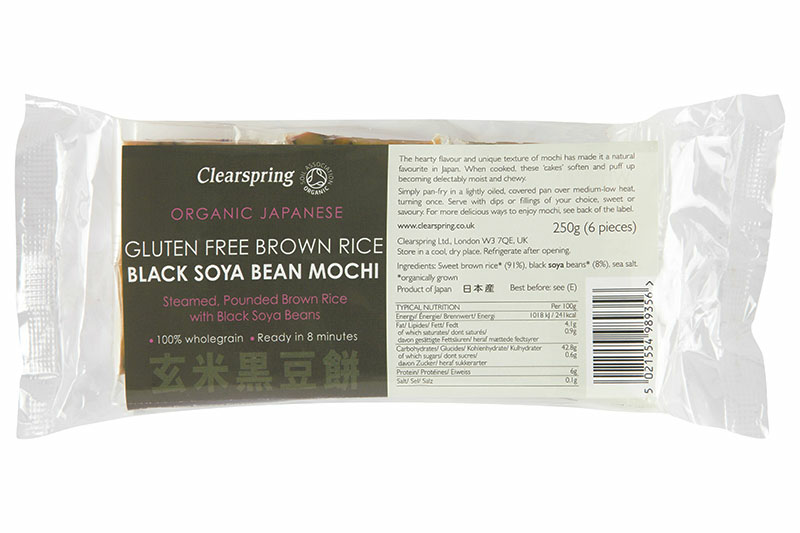 Black Soya Bean Mochi, Gluten-Free, Organic 250g (Clearspring)