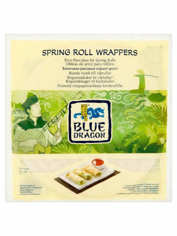 Rice Flour Pancakes/Spring Roll Wrappers Large (Blue Dragon)