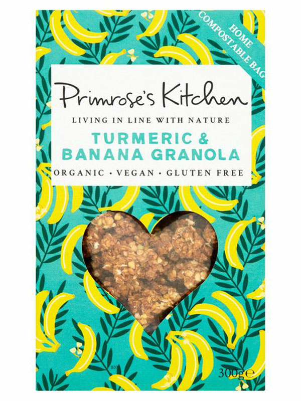 Turmeric & Banana Granola, Organic 300g (Primrose's Kitchen)