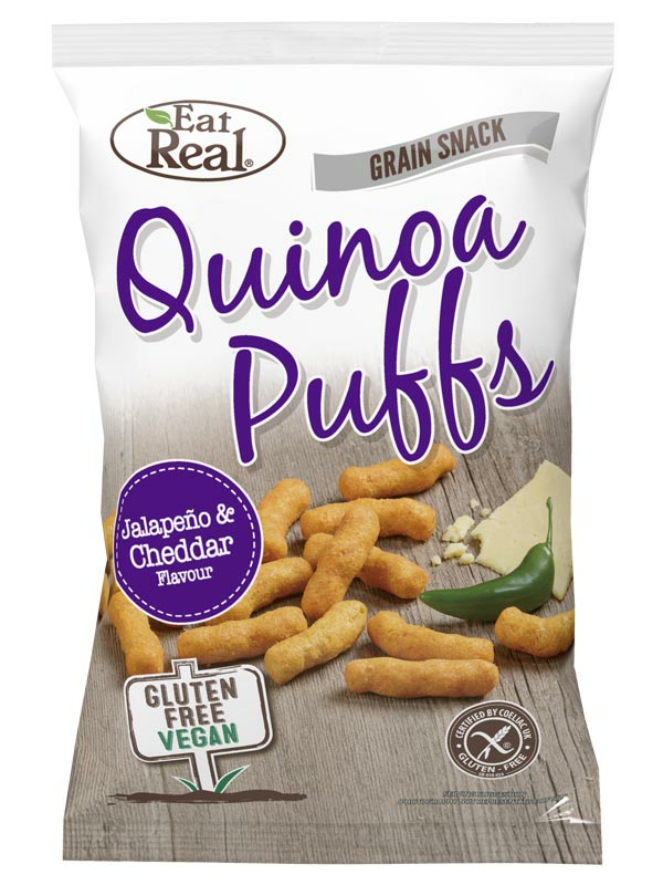 Quinoa Jalapeno & Cheddar Puffs 113g (Eat Real) Healthy Supplies