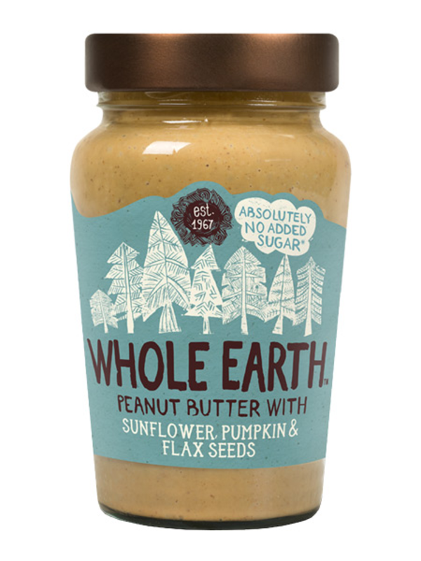 Peanut Butter with Sunflower, Pumpkin and Flax Seeds 340g (Whole Earth)