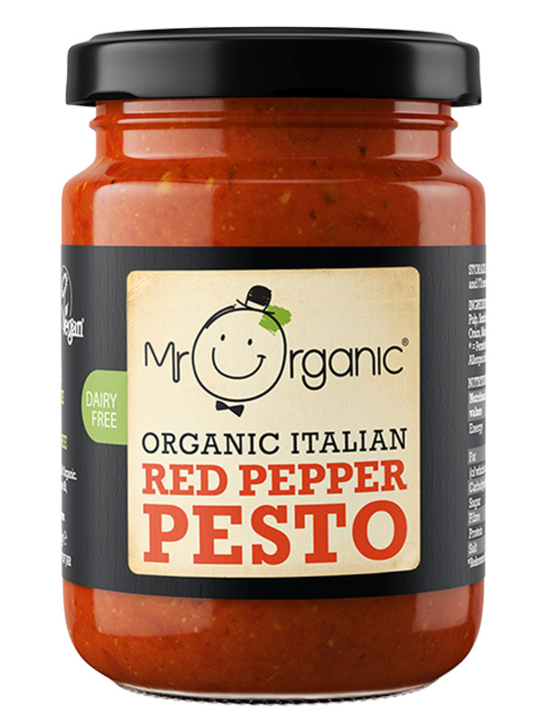 Vegan Red Pepper Pesto, Organic 130g (Mr Organic)