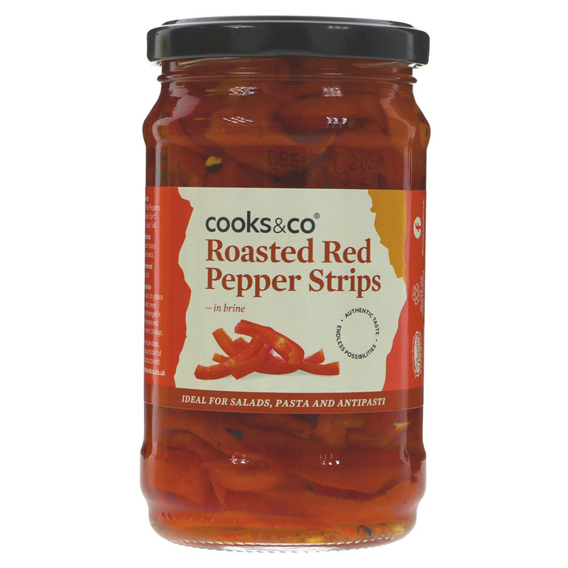 Roasted Red Pepper Strips 300g (Cooks and Co)