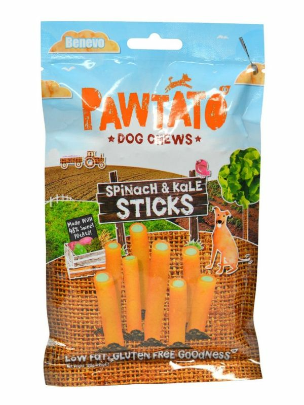 Pawtato Spinach and Kale Sticks 120g (Benevo)