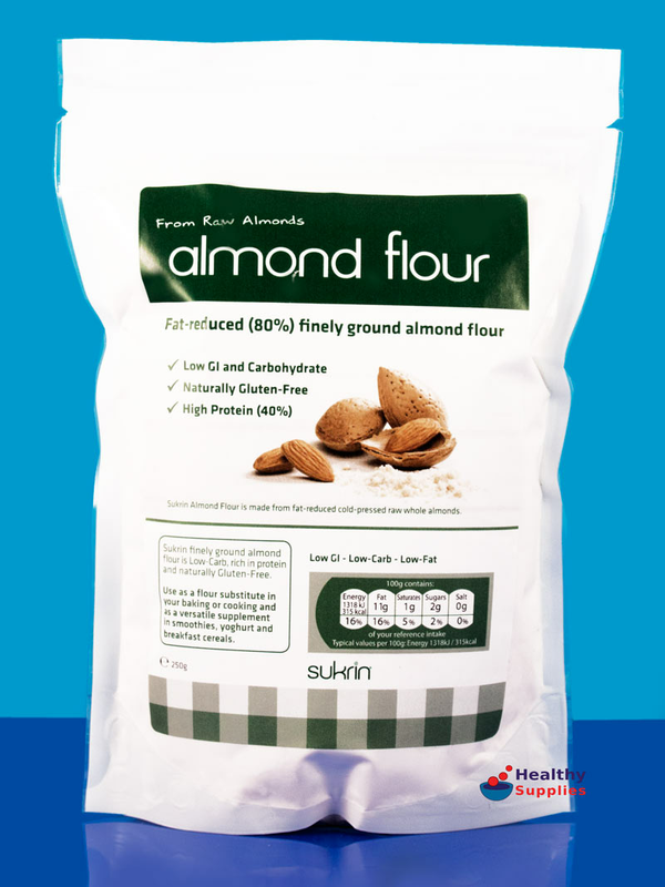 Organic Almond Flour 250g, Fat Reduced (Sukrin) Healthy Supplies