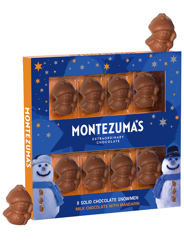 Milk Chocolate & Mandarin Snowmen 110g (Montezuma's)