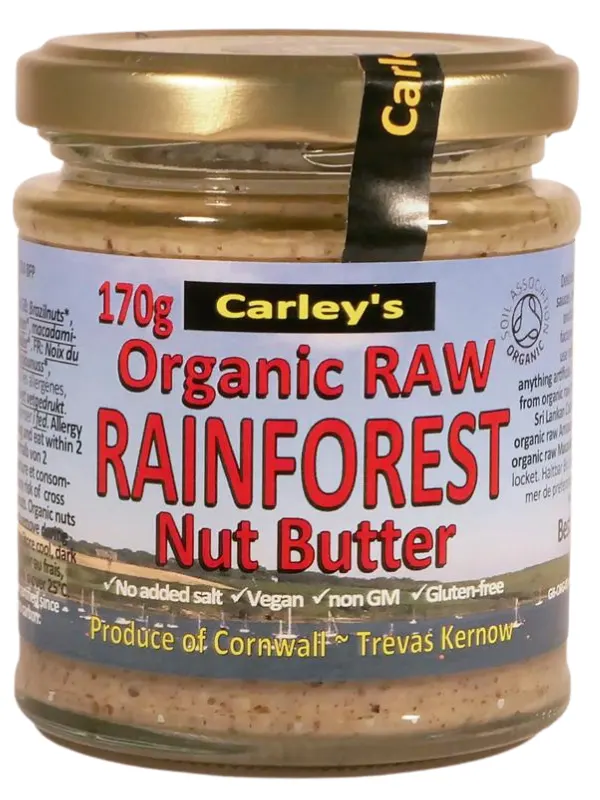 Organic Raw Rainforest Nut Butter 170g (Carley's)
