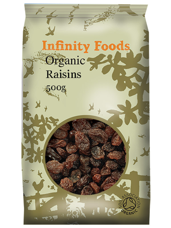 Organic Raisins (moistened with sunflower oil) 500g (Infinity Foods)