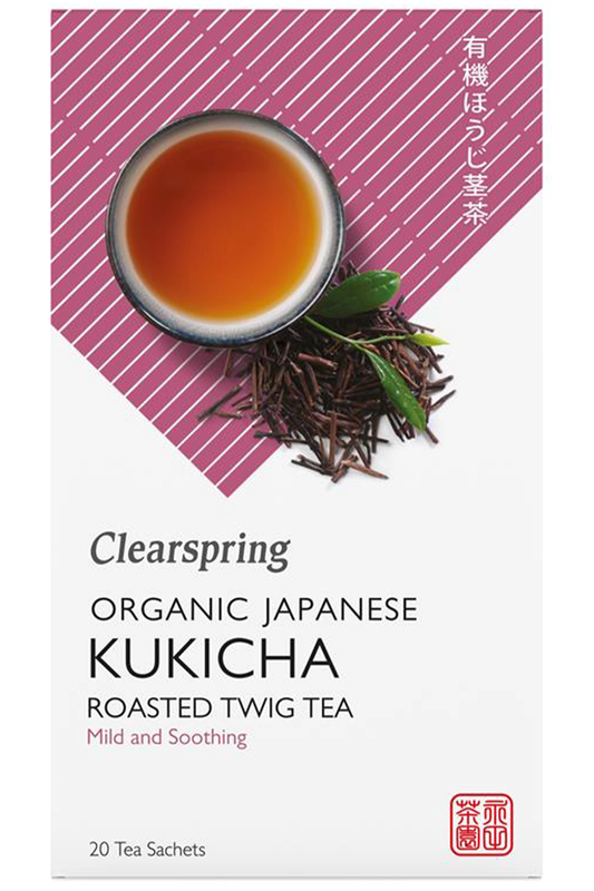 Organic Kukicha Japanese Roasted Twig Tea x20 bags (Clearspring)