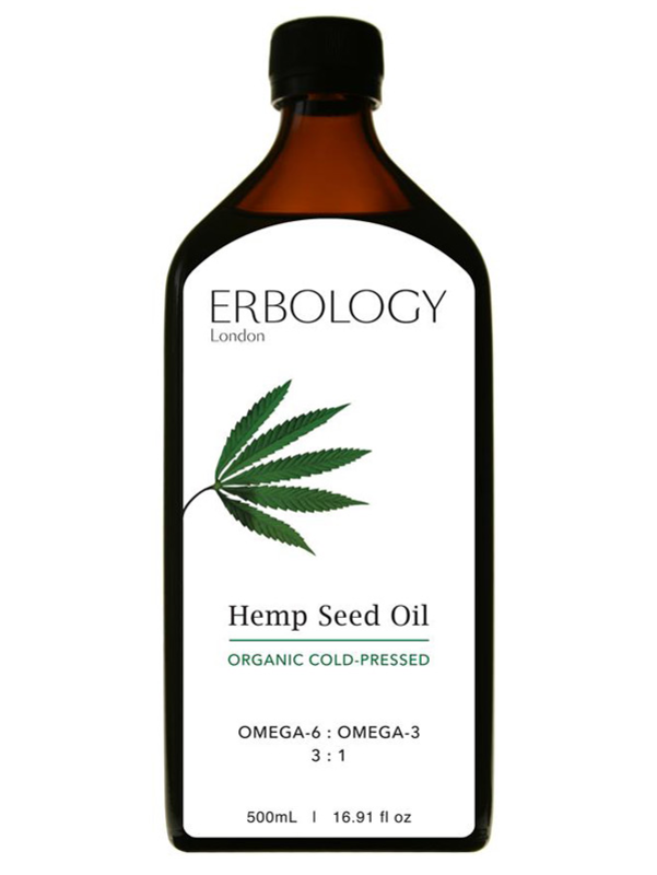 Cold-Pressed Hemp Seed Oil, Organic 500ml (Erbology)