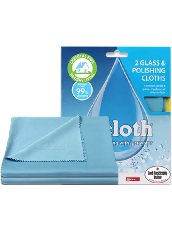 Glass and Polishing Cloth 2 Pack (ECloth) Healthy Supplies