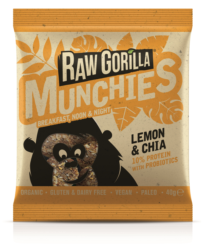 Raw Lemon & Chia Munchies, Paleo, Organic 40g (Raw Gorilla)