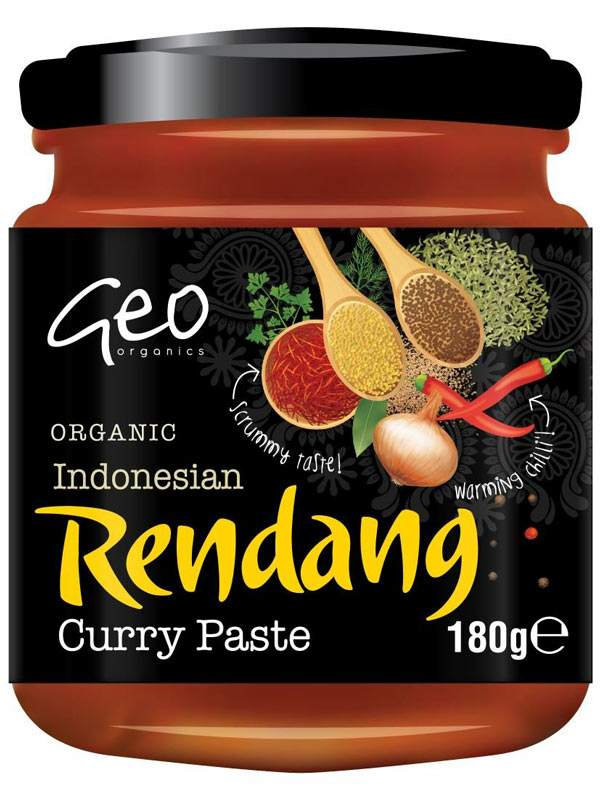 Organic Indonesian Rendang Curry Paste 180g (Geo Organics)