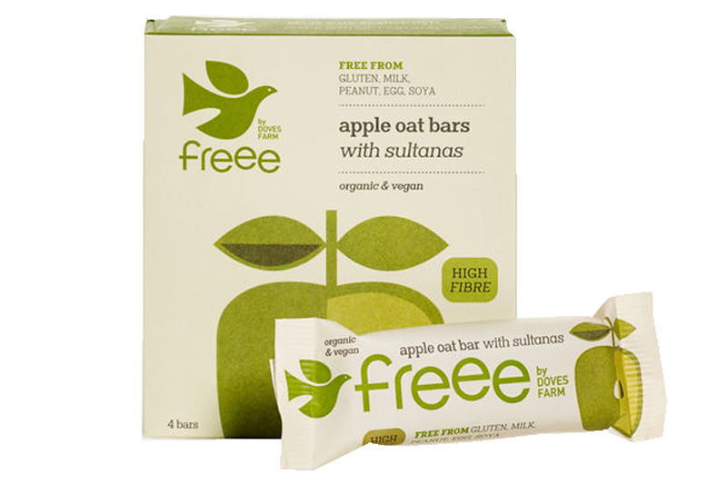 Organic Gluten Free Apple & Sultana Oat Bars 4x35g (Freee by Doves Farm)