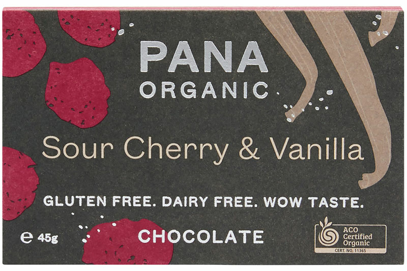 Sour Cherry Vanilla 60 Cacao Bar Organic 45g Pana Chocolate