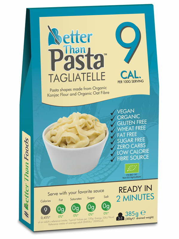 Organic Low Calorie Pasta Tagliatelle 385g (Better Than) Healthy Supplies