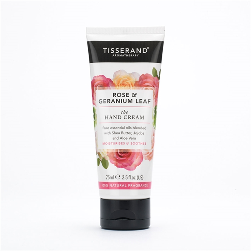 Rose & Geranium Leaf Hand Cream 75ml (Tisserand)