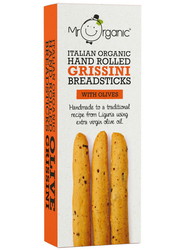 Grissini Breadsticks with Olives 130g, Organic (Mr Organic)