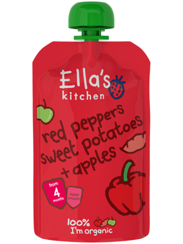 Stage 1 Red Pepper, Sweet Potato & Apple, Organic 120g (Ella's Kitchen