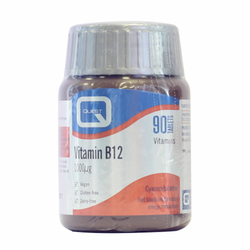 Vitamin B12 Tablets 1000mg, 90 Tablets (Quest Vitamins)