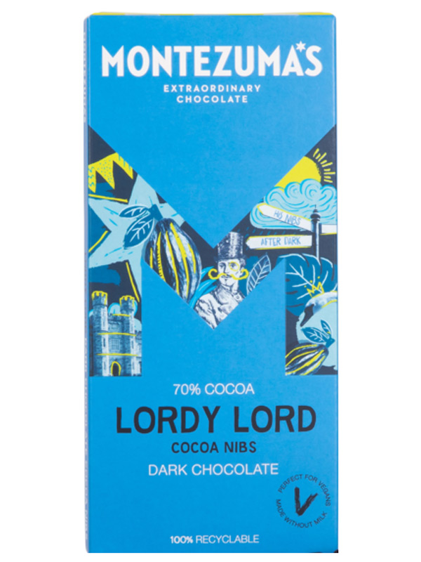 Dark Chocolate with Cocoa Nibs 90g (Montezuma's)