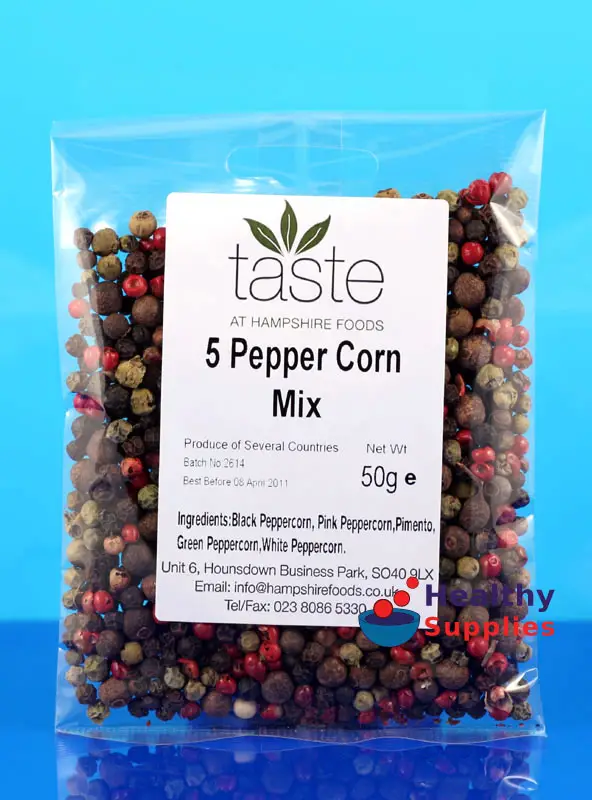 Hampshire Foods 5Peppercorn Mix 50g Healthy Supplies