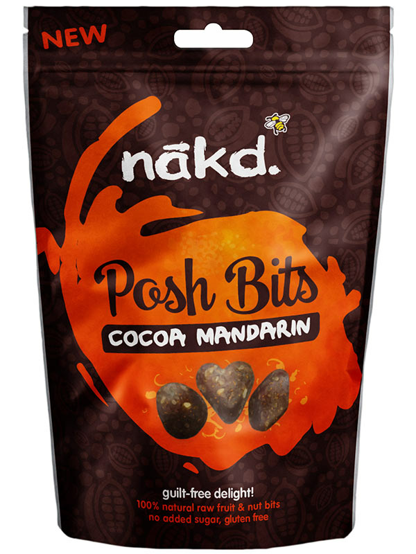 Cocoa Mandarin Posh Bits 130g (Nakd)